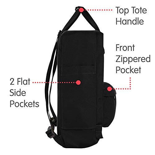 Fjällräven Mochila unisex para adultos Re-kånken, negro, 27x38x13 cm (ancho x alto x profundidad)