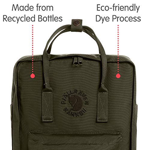 Fjallraven Re-Kånken Backpack, Unisex Adulto, Dark Olive, OneSize