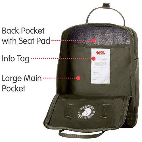 Fjallraven Re-Kånken Backpack, Unisex Adulto, Dark Olive, OneSize