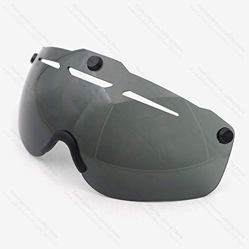 FJY-HOOK, Ajuste for Wildside del casco de ciclista Casco Ciclismo lente Aero casco de bicicleta de triatlón Tt ciclismo de carretera Casco Len Contrarreloj Gafas Accesorios ( Color : Gris )