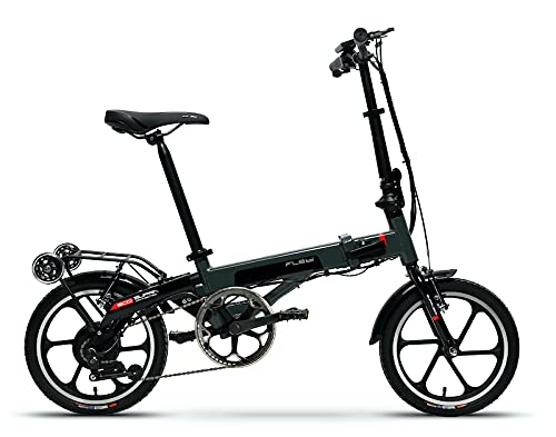 Flebi Supra Eco Bicicletas, Eléctricas Plegables, Grey Raptor, 130x106x57
