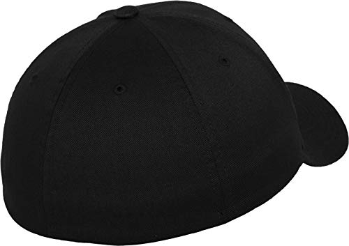 Flexfit Wooly Combed Gorra de béisbol para Unisex adulto, Negro (black), XS/S