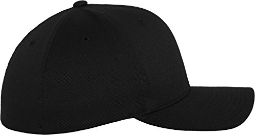 Flexfit Wooly Combed Gorra de béisbol para Unisex adulto, Negro (black), XS/S