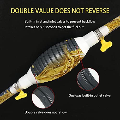 flintronic Bomba de Mano, Bomba de Combustible Bomba de Derrame Bomba de Succión de Emergencia Universal para Automóviles, Barco, Adecuado para Gasolina, Aceite, Agua, Diesel