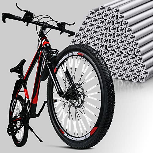 flintronic Reflector de Bicicleta 48 Piezas，Clip Reflectante de Ciclismo,Reflector de Rueda de Ciclo de Bicicleta para Adultos, niños