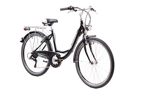 F.lli Schiano EleganceS Bicicleta de Ciudad, Mujer, Negro, 26''