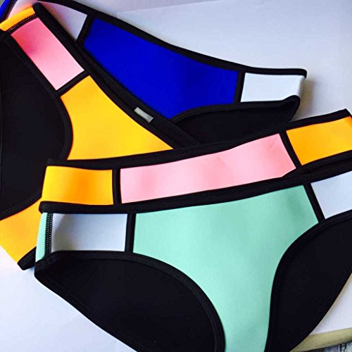 floravogue neopreno Bikini bañadores de Colored Push Up Traje de baño set