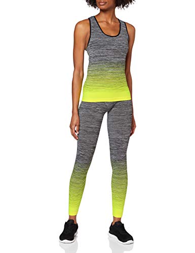 FM London Vest Top And Leggings - Conjunto Ropa Deportiva, Amarillo, Talla Única (Talla del Fabricante 8-14)