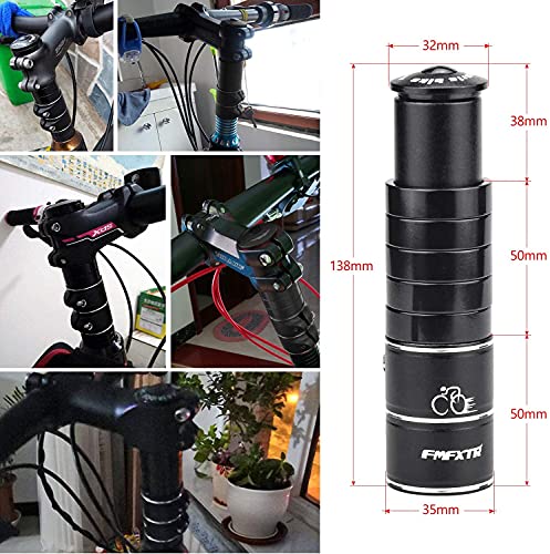 Fmlkic Elevador Manillar Bicicleta, Elevador de Vástago y Potencia de Bicicleta MTB para Subir Manillar Bicicleta con Horquilla Potencia para Ciclismo Bicicleta Montaña Carretera Bici