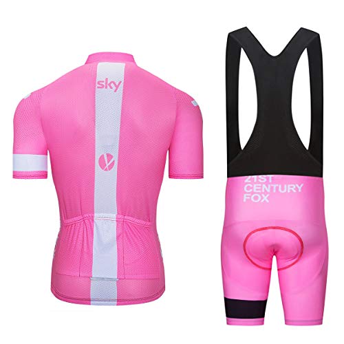 FMMATOQ Maillot de Ciclismo para Hombres, Ropa de Bicicleta Manga Corta y 5D Gel Pad Culotte, Verano Conjunto Equipacion de Deportiva para Bici