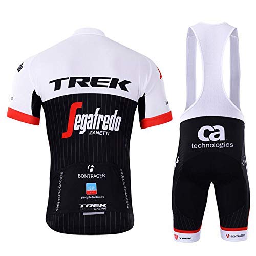 FMMATOQ Trajes de Conjunto de Ciclismo para Hombres, Ropa de Bicicleta Manga Corta y 5D Gel Pad Culotte, Verano Maillot de Deportiva para Bicicletas