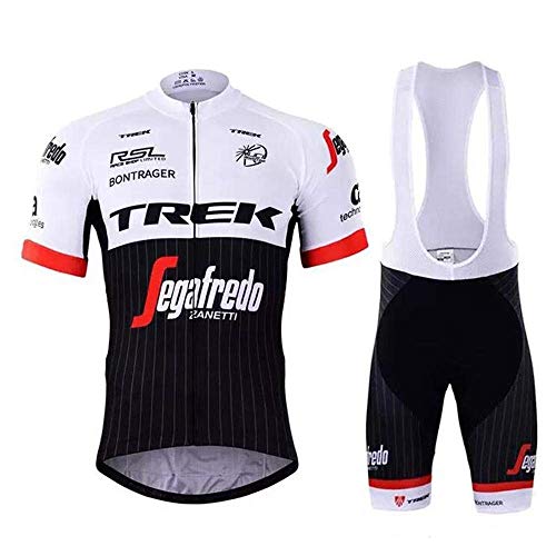 FMMATOQ Trajes de Conjunto de Ciclismo para Hombres, Ropa de Bicicleta Manga Corta y 5D Gel Pad Culotte, Verano Maillot de Deportiva para Bicicletas