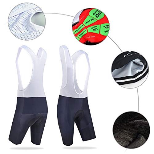 FMMATOQ Trajes de Conjunto de Ciclismo para Hombres, Ropa de Bicicleta Manga Corta y 5D Gel Pad Culotte, Verano Maillot de Deportiva para Bicicletas