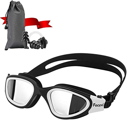 Focevi gafas de natacion Unisex Adulto/hombre/niña/mujer Anti-vaho Protección UV sin Fugas gafas de piscina/gafas de natación