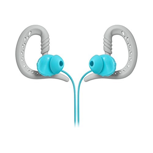 Focus 300 - Auriculares con diseño Deportivo (Tipo intraural, Resistente al Sudor, micrófono, 20-20000 Hz), Color Azul/Gris