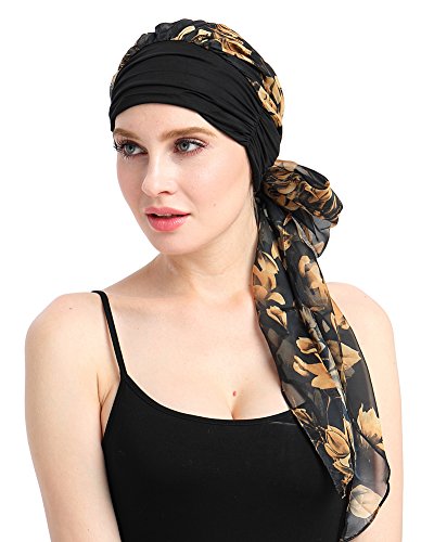 FocusCare Soft Womens Turbante Bandana Cabeza Envolver para el cáncer 100% bambú Fresco