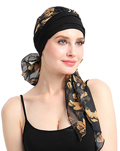 FocusCare Soft Womens Turbante Bandana Cabeza Envolver para el cáncer 100% bambú Fresco