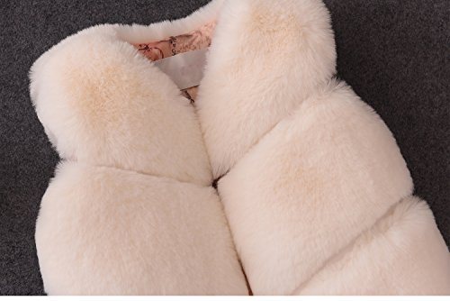 FOLOBE Los niños de otoño e Invierno Faux Fur Chalecos Los nuevos Cabritos imitación Fox Pelo Gilets Abrigos para Las niñas y los niños