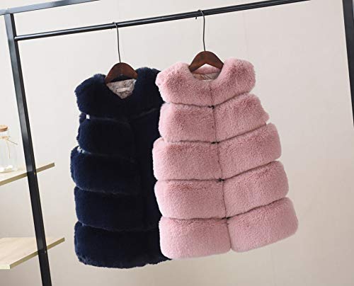 FOLOBE Niño Faux Fox Fur Chaleco Kid Soft Gilet Niñas