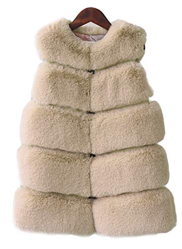 FOLOBE Niño Faux Fox Fur Chaleco Kid Soft Gilet Niñas