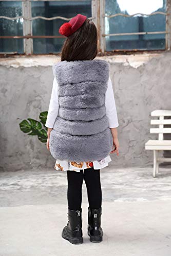 FOLOBE Niño Faux Fox Fur Chaleco Kid Soft Gilet Niñas