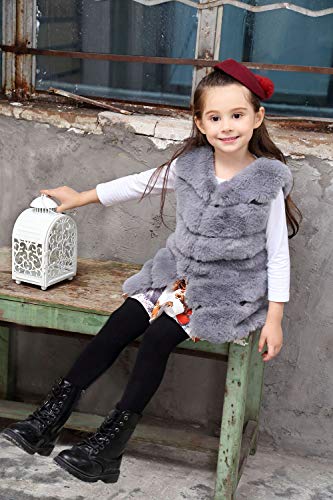 FOLOBE Niño Faux Fox Fur Chaleco Kid Soft Gilet Niñas