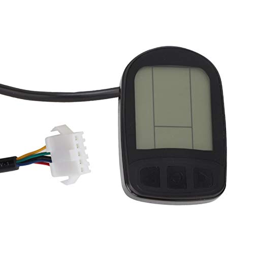FOLOSAFENAR Puede configurar Tres contraseñas de Encendido Tiempo de Ciclo único Controlador de Bicicleta eléctrica Pantalla Función de retroiluminación LCD, para Pieza de Accesorio de Bicicleta