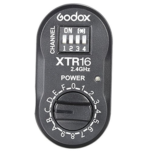 Fomito - Godox XTR-16 - Mando receptor de flash inalámbrico de 2,4 G para transmisor disparador X1C X1N XT-16 y flash de estudio de la serie AD360 AD180, DE, DP, QT, QS, Gemini GS, GT, Quicker, Quicker D