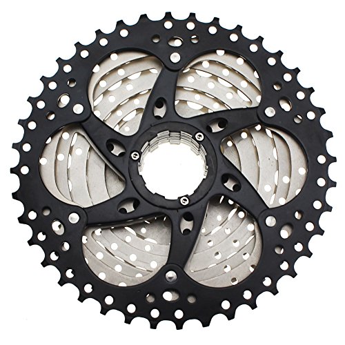 FOMTOR Cassette 9 Vitesses Cysky 11–40T 9S Large Ratio Cassette Pignon Roue Libre de vélo avec Extended B-Screw pour VTT Mountain Bike (Poids léger, Acier)