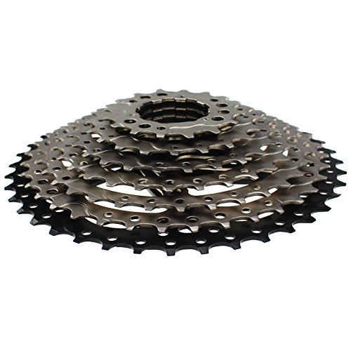 FOMTOR Cassette 9 Vitesses Cysky 11–40T 9S Large Ratio Cassette Pignon Roue Libre de vélo avec Extended B-Screw pour VTT Mountain Bike (Poids léger, Acier)