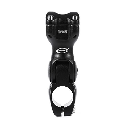 FOMTOR Eje ajustable para manillar de bicicleta de 31,8 mm, 0 ~ 60 grados, vástago ajustable para bicicleta de montaña, carretera, MTB (31,8 mm x 90 mm), color negro