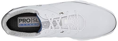 FootJoy Pro SL Carbon, Zapatos de Golf Hombre, Blanco, 42 EU