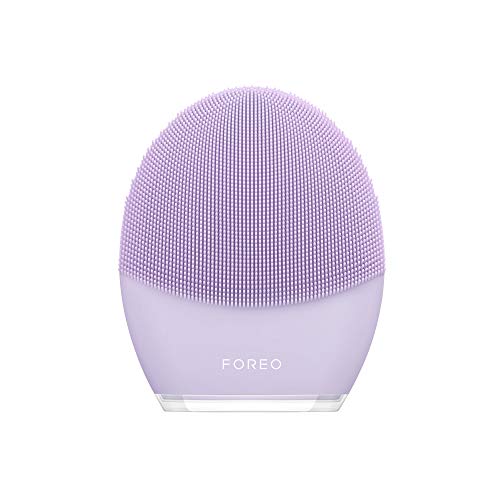 FOREO LUNA 3, cepillo de limpieza facial y masaje reafirmante para piel sensible, ultra higiénico, 16 intensidades, 650 usos por carga USB, conexión por app, impermeable, 2 años de garantía