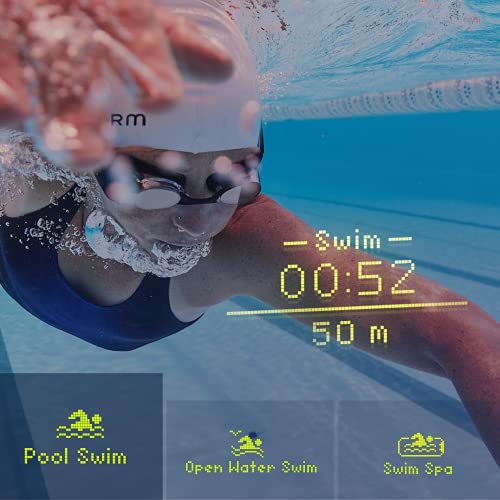 FORM Smart Swim Goggles, Fitness Tracker para piscina, aguas abiertas y spa de natación con una pantalla transparente que muestra sus medidas mientras nadando