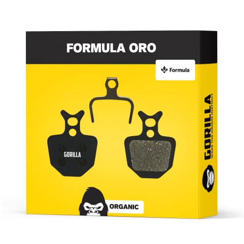 Formula Pastillas de Freno Oro para Freno de Disco Bicicleta I Orgánico I Alto Rendimiento I Durable & Ajuste Pastillas de Freno Bicicleta