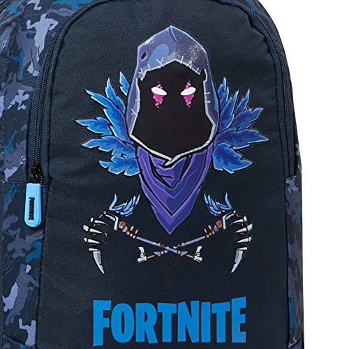 Fortnite Mochilas Escolares Juveniles, Mochila Escolar Estampado Fortnite Raven Para Niños, Mochila Negra Gran Capacidad Colegio Viaje Deporte, Regalos Para Niños Niñas Adolescentes (Azul Raven)