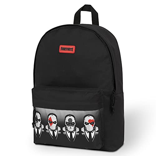 Fortnite Mochilas Escolares, Mochilas Escolares Juveniles de Gran Capacidad, Material Escolar con Merchandising Oficial (Negro)