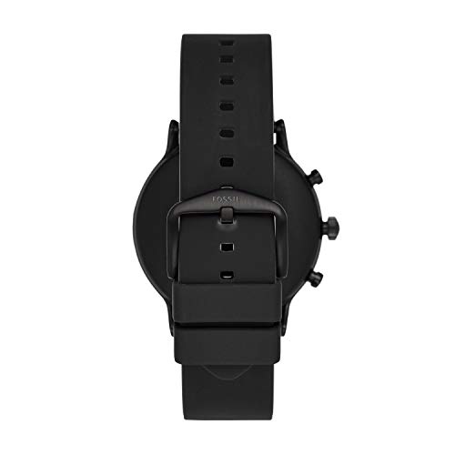 Fossil Smartwatch Gen 5 para Hombre con Pantalla Táctil, Altavoz, Frecuencia Cardíaca, GPS, NFC y Notificaciones Smartwatch, Silicona Negra