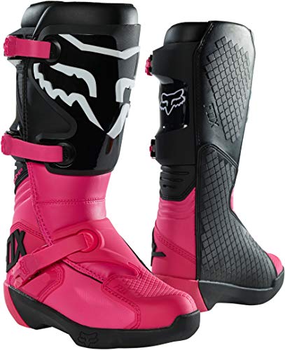 Fox Racing Bota de mujer Comp - Hebilla, mujer COMP BOOT - Hebilla, Mujer, Botas Comp para mujer con hebilla, Negro y rosa, 9 UK