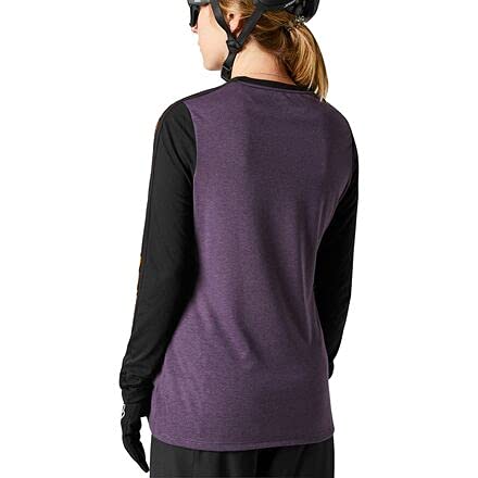 Fox Racing Camiseta de manga larga para mujer Ranger DRI Release para ciclismo de montaña, color negro/morado, mediano