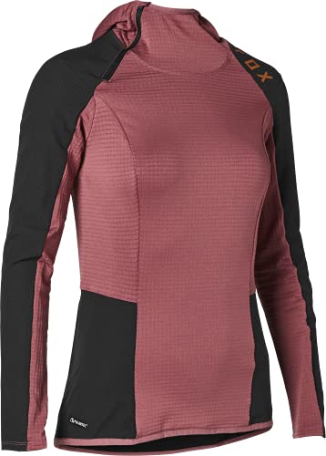 Fox Racing Defend Thermo Hoodie Camisa, Rosa pálido, M para Mujer