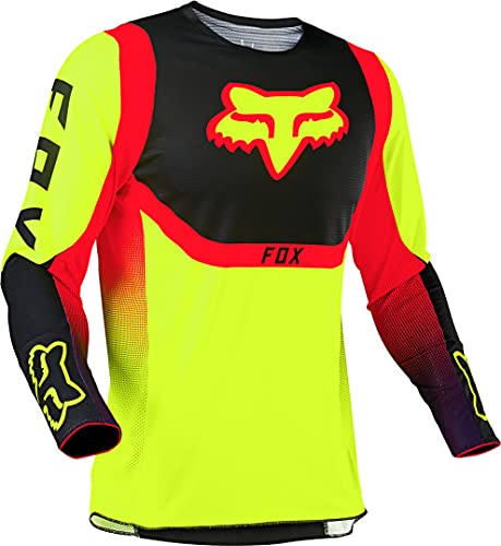 Fox Racing Maillot de motocross 360 para niños, amarillo fluorescente, tamaño mediano