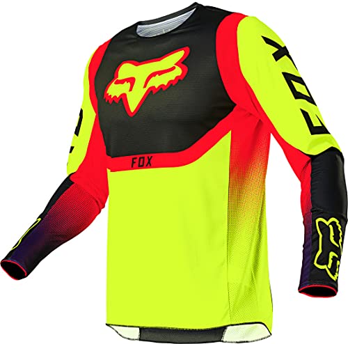 Fox Racing Maillot de motocross 360 para niños, amarillo fluorescente, tamaño mediano