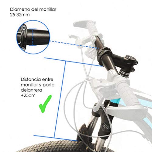 Franquihogar - Cesta de Bicicleta Plegable, Canasta de Manillar de Bicicleta Multiusos Extraíble, Cesta Bicicleta Delantera Ciudad, Tela Oxford con Cierre para Seguridad