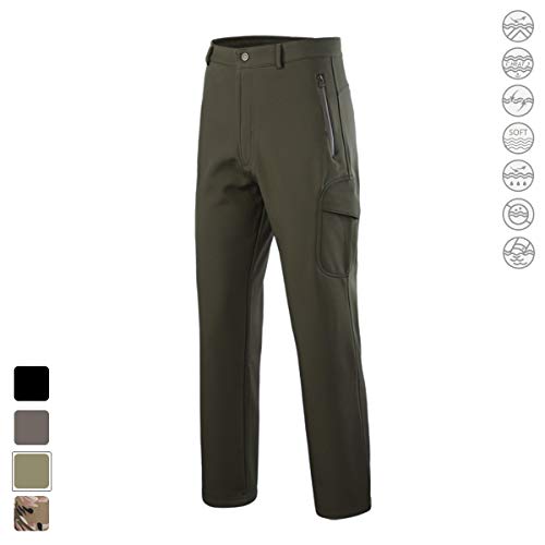 Freiesoldaten Hombre Softshell Fleece Forrado Impermeable Excursionismo Esquiar Calentar Invierno Al Aire Libre Pantalones