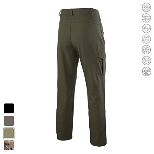 Freiesoldaten Hombre Softshell Fleece Forrado Impermeable Excursionismo Esquiar Calentar Invierno Al Aire Libre Pantalones