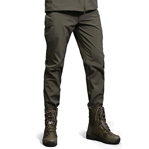 Freiesoldaten Hombre Softshell Fleece Forrado Impermeable Excursionismo Esquiar Calentar Invierno Al Aire Libre Pantalones