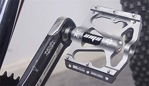 FrontStep Pedales Antideslizantes de aleación de Aluminio MTB Ligero/Bicicleta de montaña/Bicicleta/Pedal de Ciclismo/BMX con Pedales de Bicicleta de husillo de Acero CR-Mo (Titanio)