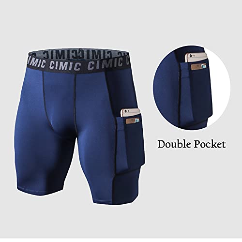 frueo 3 Piezas Mallas Cortas Hombre Pantalón de Compresión Secado