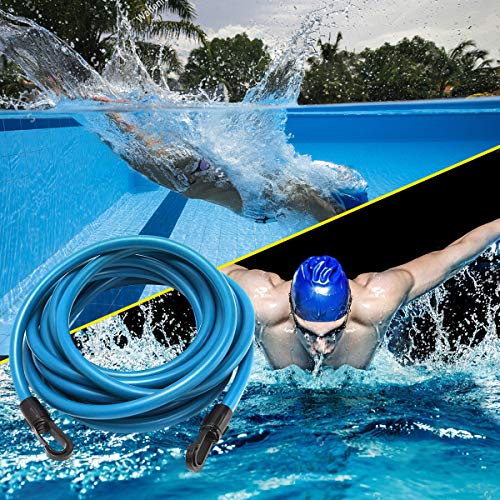 Frusde Cinturón de Natación, Exteriores Cinturón de Resistencia para Natación, Cinturón de Entrenamiento de Natación, Ajustable Cuerda Elástica Duradera para Entrenamiento de Piscina